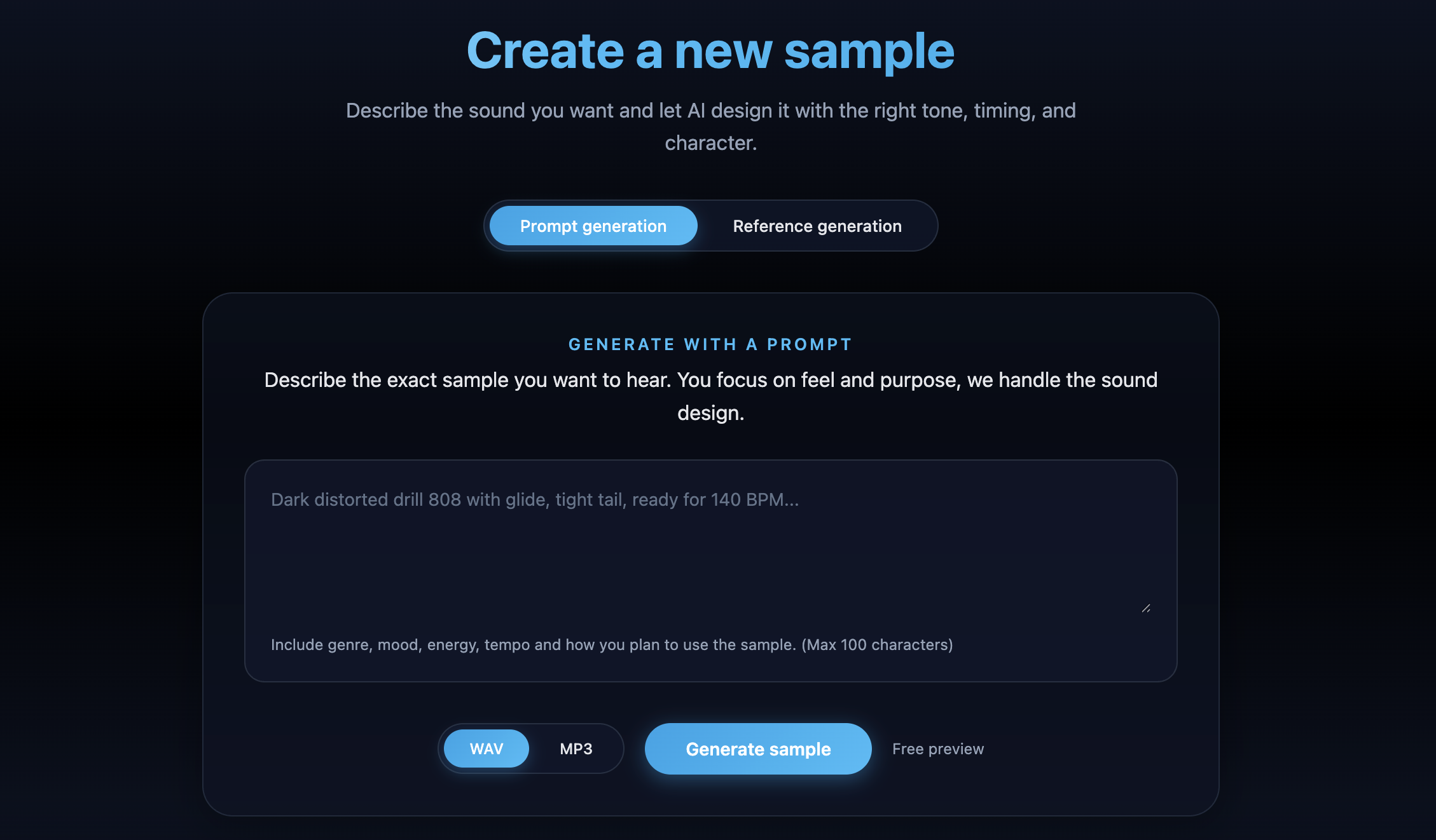 Renovate Sample interface preview