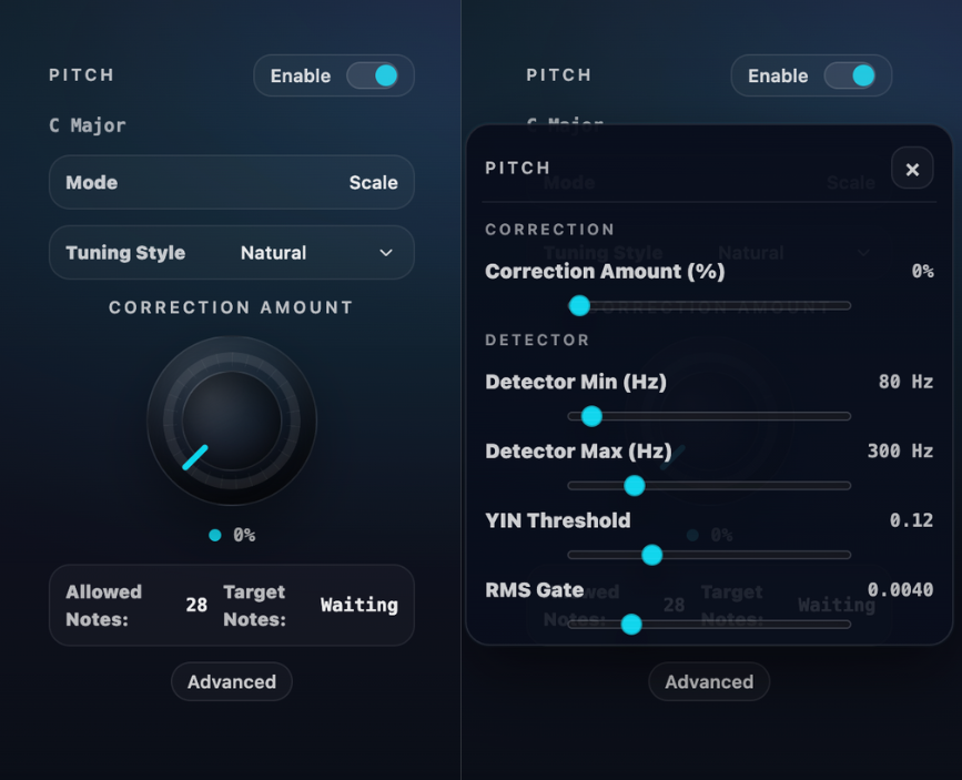 Renovate Vocals editor preview